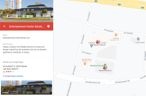 Beispiel f&uuml;r einen Karten-Eintrag bei Flipper-Locations